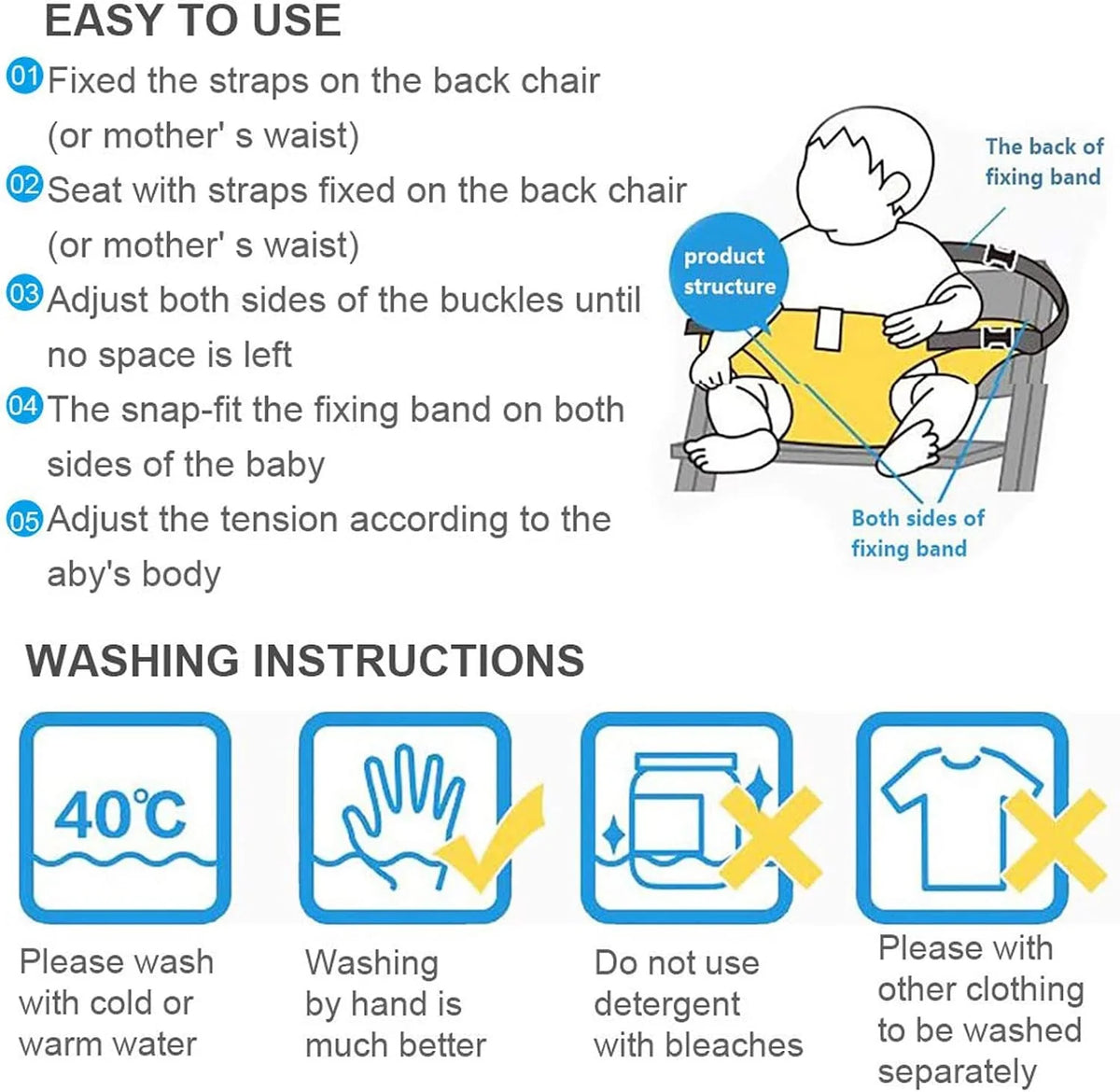 Wozely™ Adjustable Portable High Chair