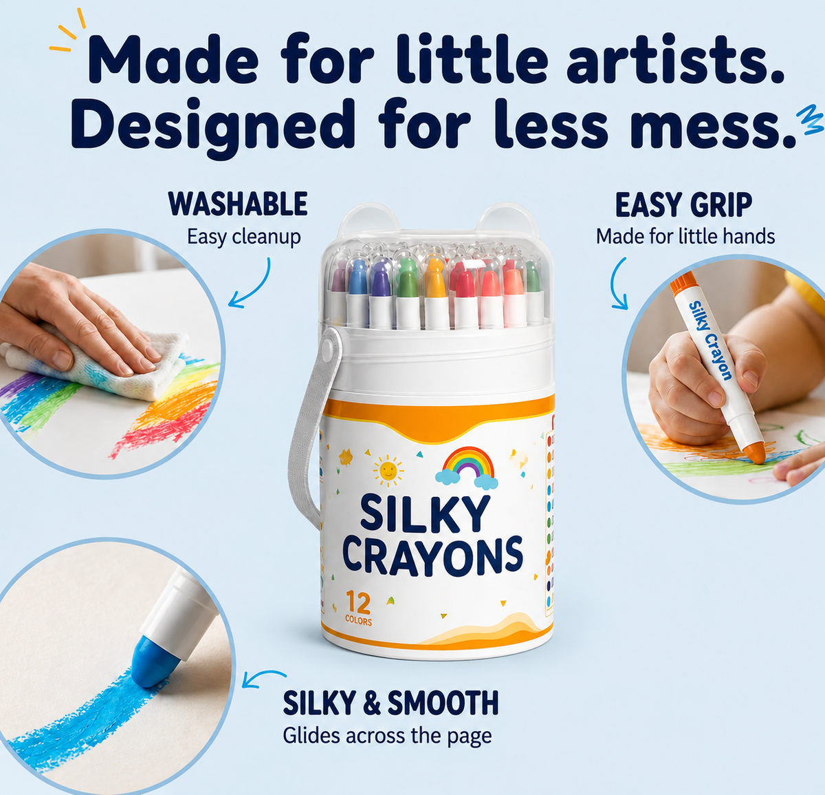 Wozely™ Washable Twist Crayons